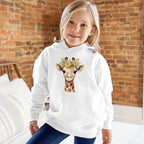 Kids Floral Giraffe Hoodie
