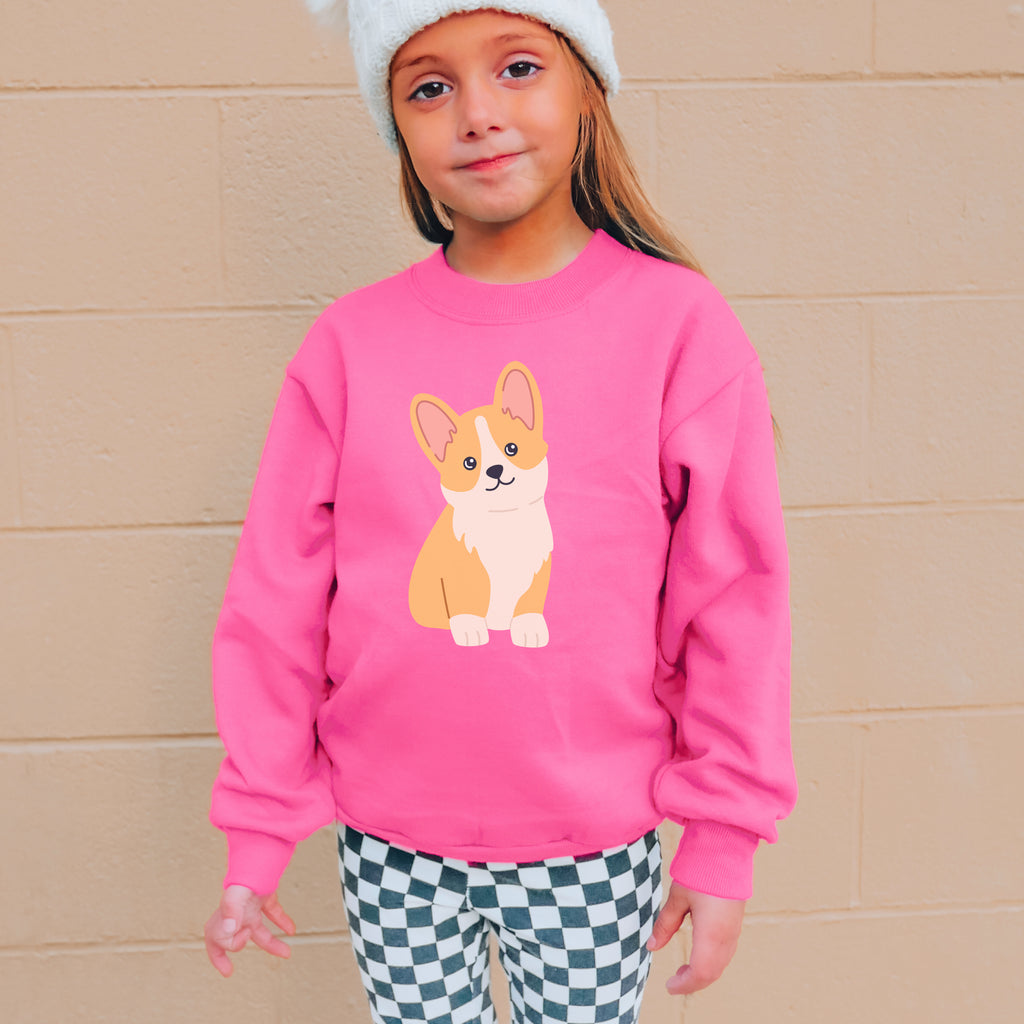 Kids Corgi Dog Sweatshirt - Cozy, Durable, and Adorable Everyday Wear for Boys & Girls