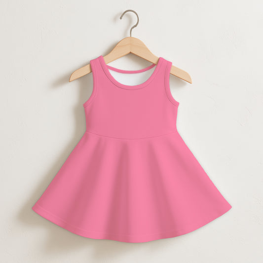 Girls Pink Sleeveless Dress