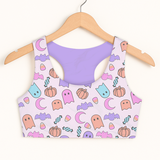 Girls Halloween Themed Sports Bra