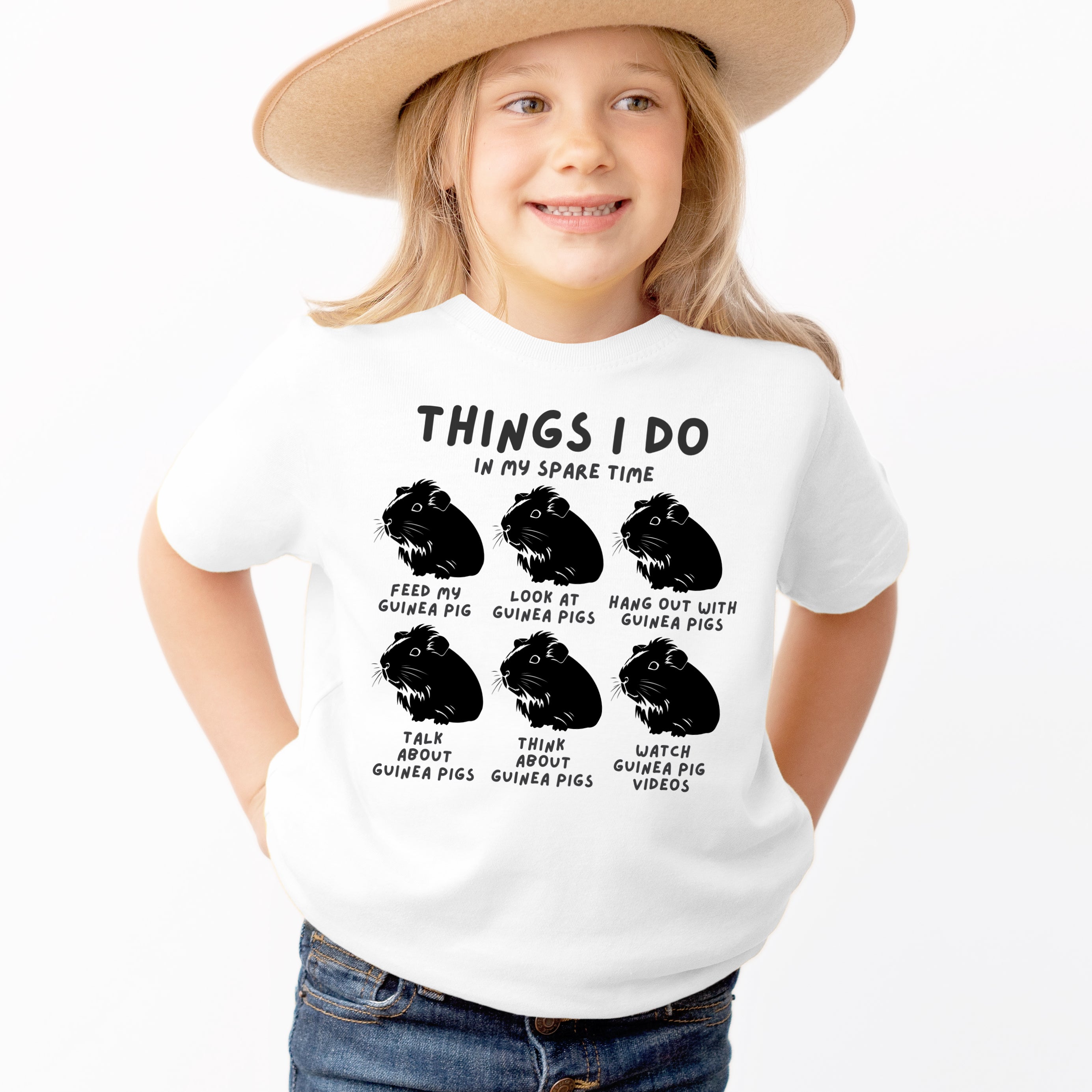 Kids Guinea Pig T-Shirt - Soft Lightweight Cotton Tee