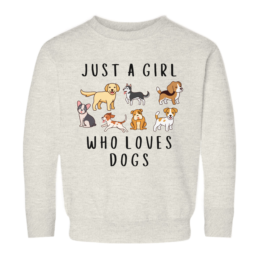 Girls 'Just A Girl Who Loves Dogs' Cozy Sweatshirt – Fun & Comfortable Pullover For Dog-Loving Kids