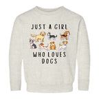 Girls 'Just A Girl Who Loves Dogs' Cozy Sweatshirt – Fun & Comfortable Pullover For Dog-Loving Kids