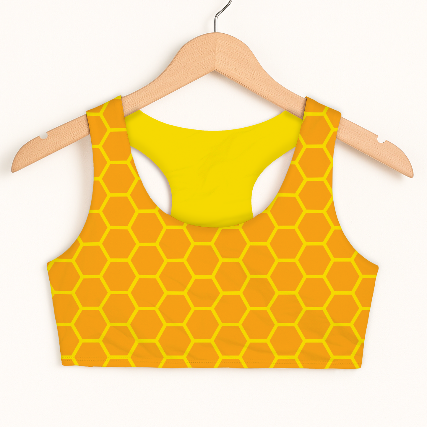 Girls Honeycomb Sports Bra — Quick Drying, Double Layered Comfort