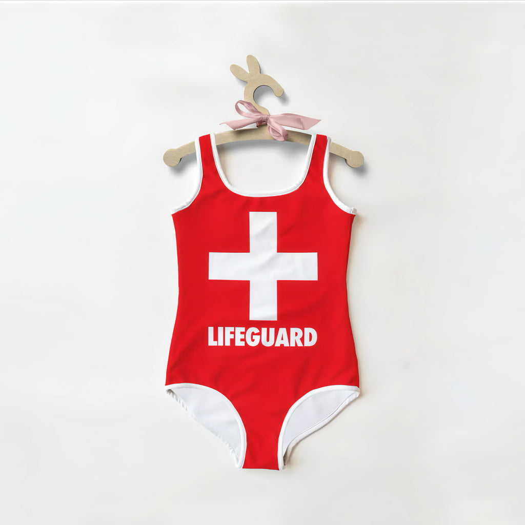 Girls Lifeguard Buttery Soft Swimsuit With UPF 50+