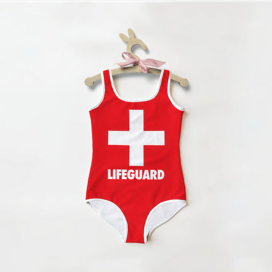 Girls Lifeguard Buttery Soft Swimsuit With UPF 50+