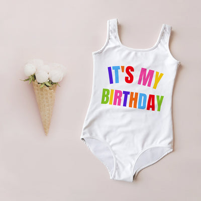 Girls It's My Birthday Buttery Soft Swimsuit