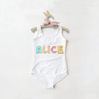 Custom Name Cookie Girls Swimsuit
