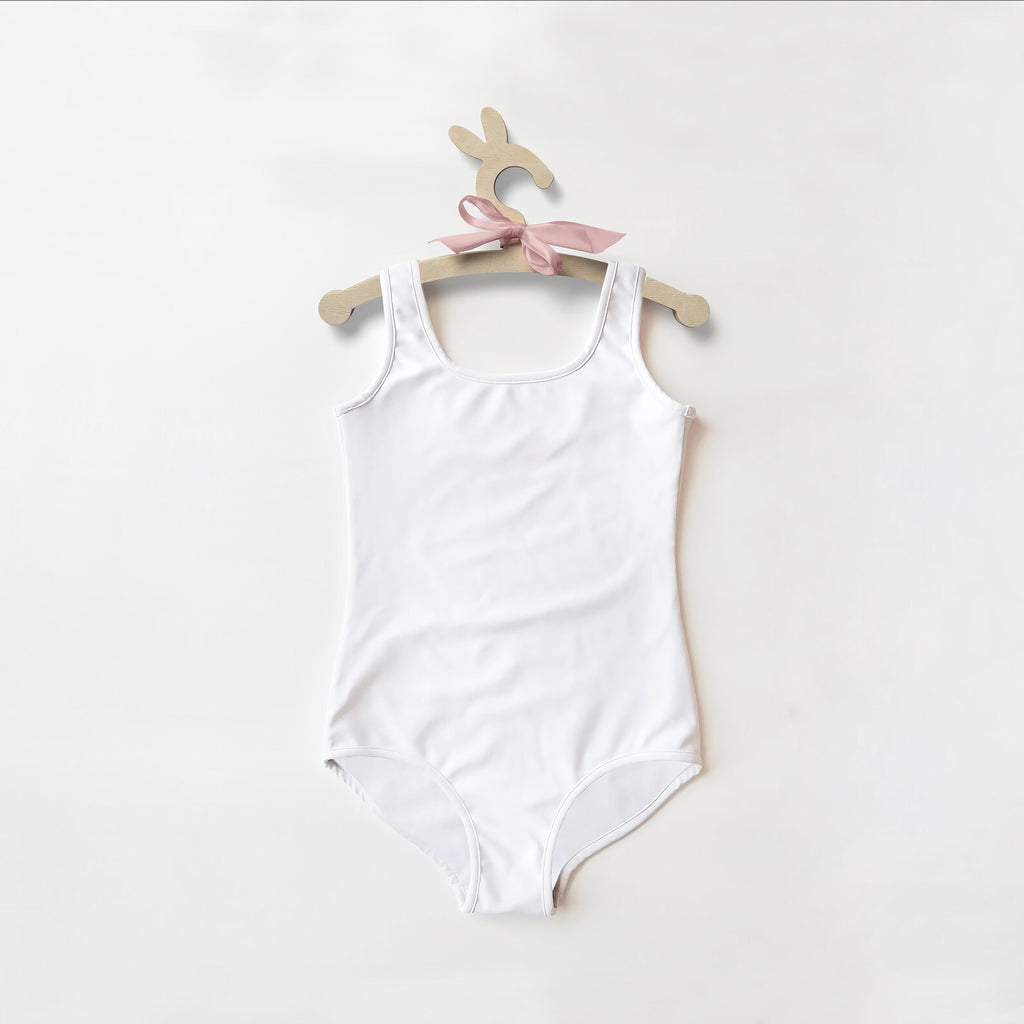 Girls Buttery Soft White Swimsuit With UPF 50+ Protection