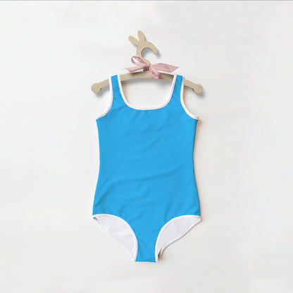 Girls Buttery Soft Blue Swimsuit With UPF 50+
