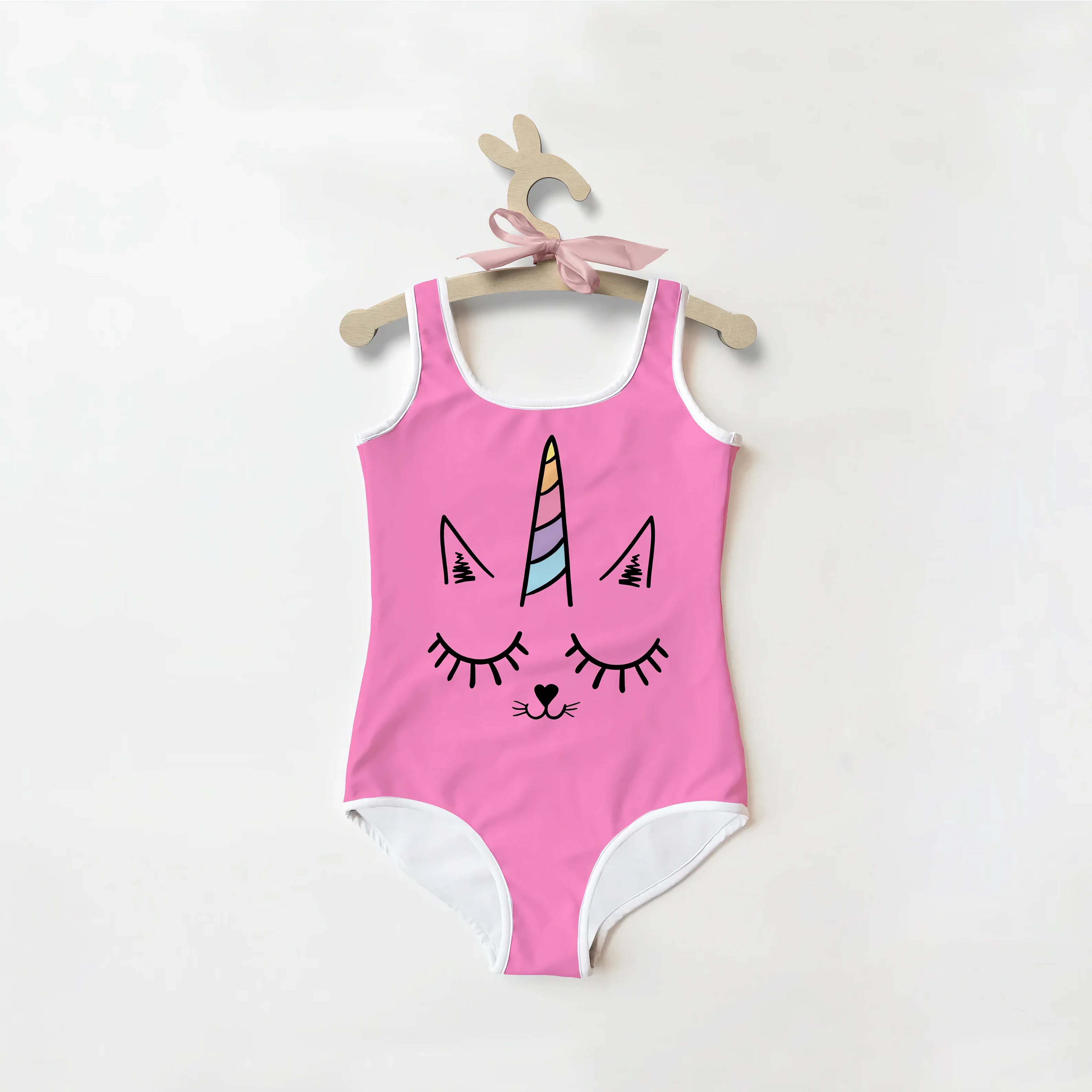 Girls Caticorn Unicorn Buttery Soft Swimsuit With UPF 50+