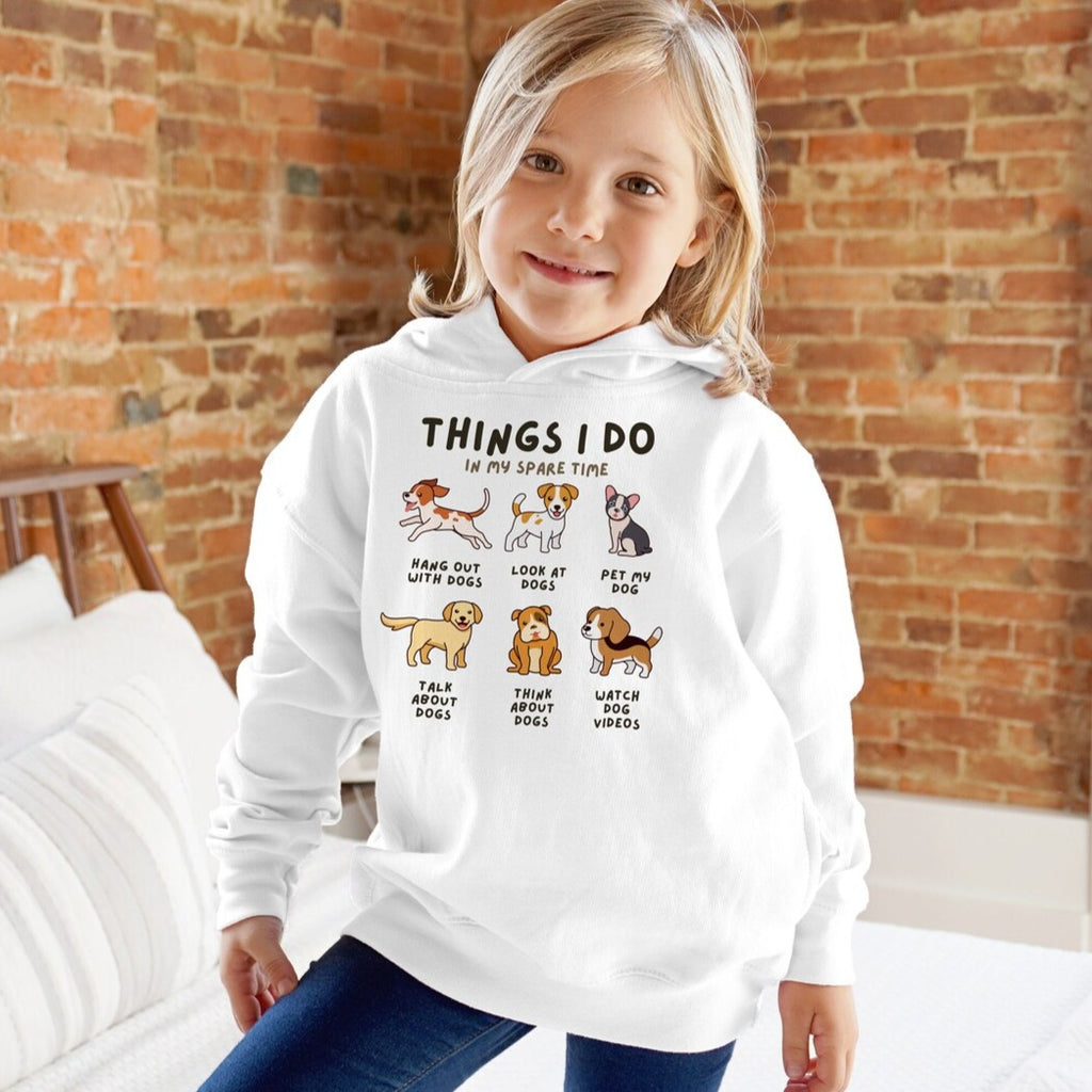 Kids 'Things I Do In My Spare Time' Dog Hoodie – Cozy, Fun, And The Perfect Gift For Puppy Lovers
