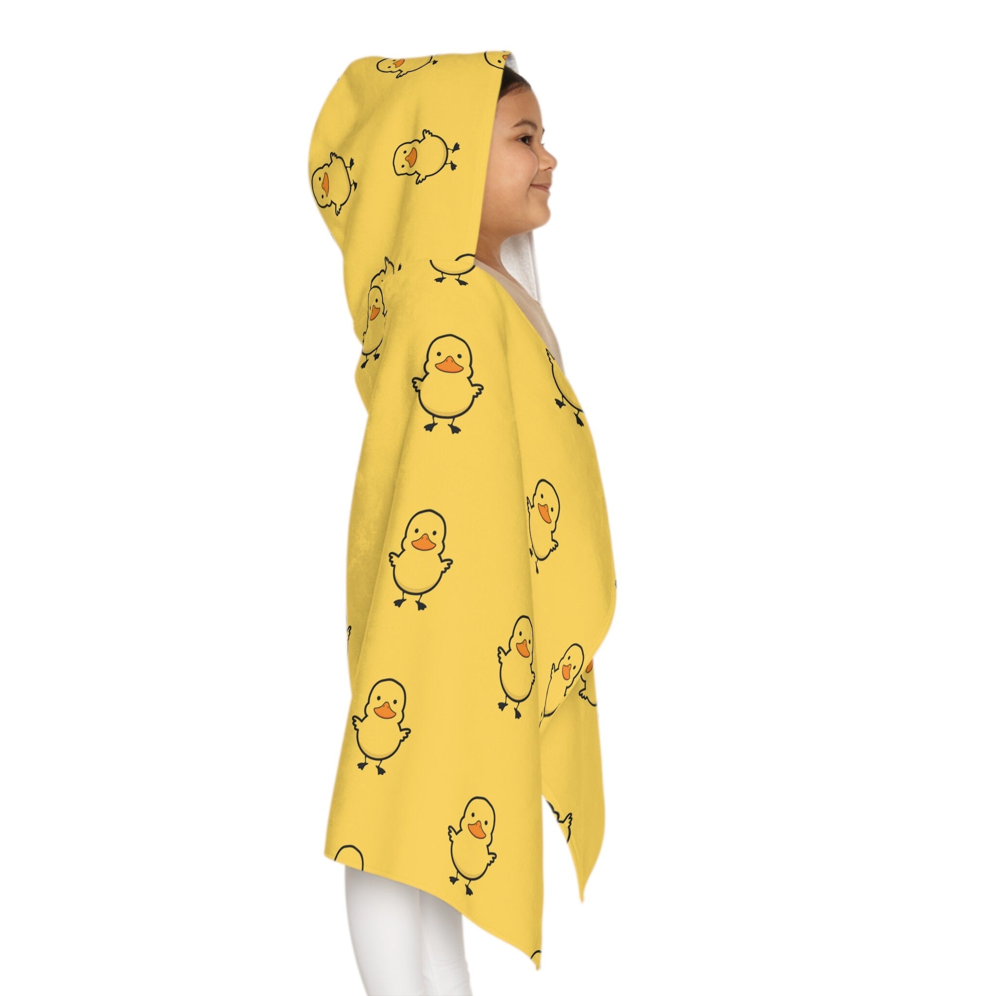 Kids Yellow Duck Hooded Towel – Soft & Absorbent Bath & Beach Wrap