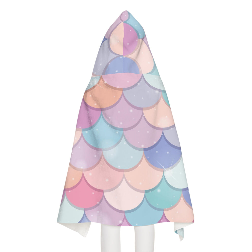 Girls Rainbow Mermaid Hooded Towel – Soft & Absorbent Kids' Bath & Beach Wrap