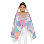 Girls Rainbow Mermaid Hooded Towel – Soft & Absorbent Kids' Bath & Beach Wrap