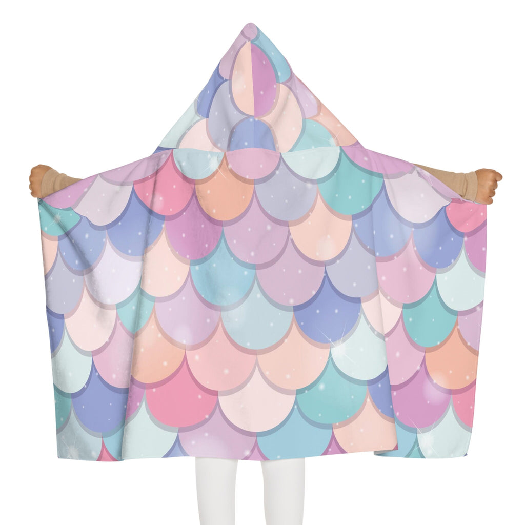 Girls Rainbow Mermaid Hooded Towel – Soft & Absorbent Kids' Bath & Beach Wrap