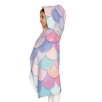 Girls Rainbow Mermaid Hooded Towel – Soft & Absorbent Kids' Bath & Beach Wrap