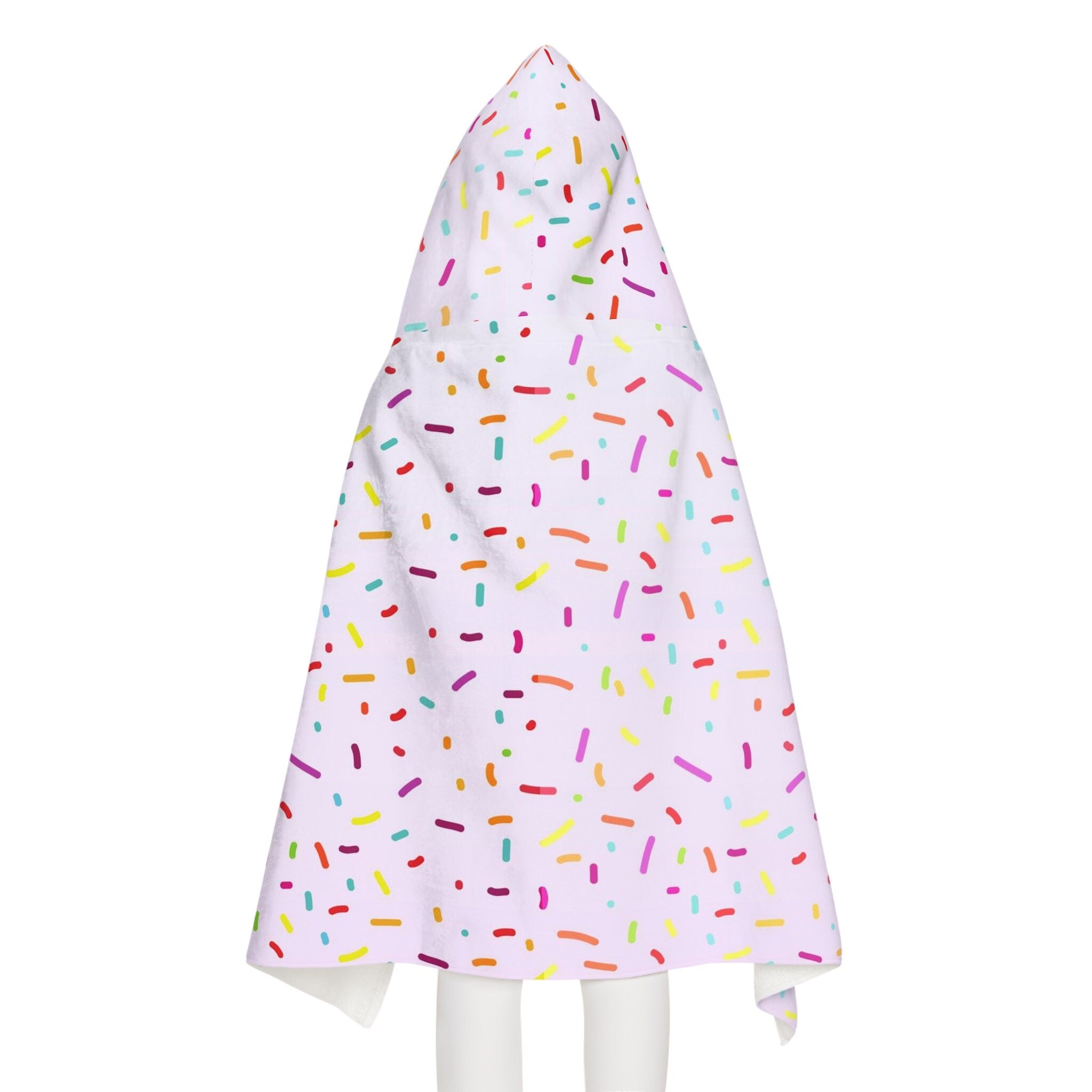 Girls Colorful Sprinkles Hooded Towel – Soft & Absorbent Bath & Beach Wrap
