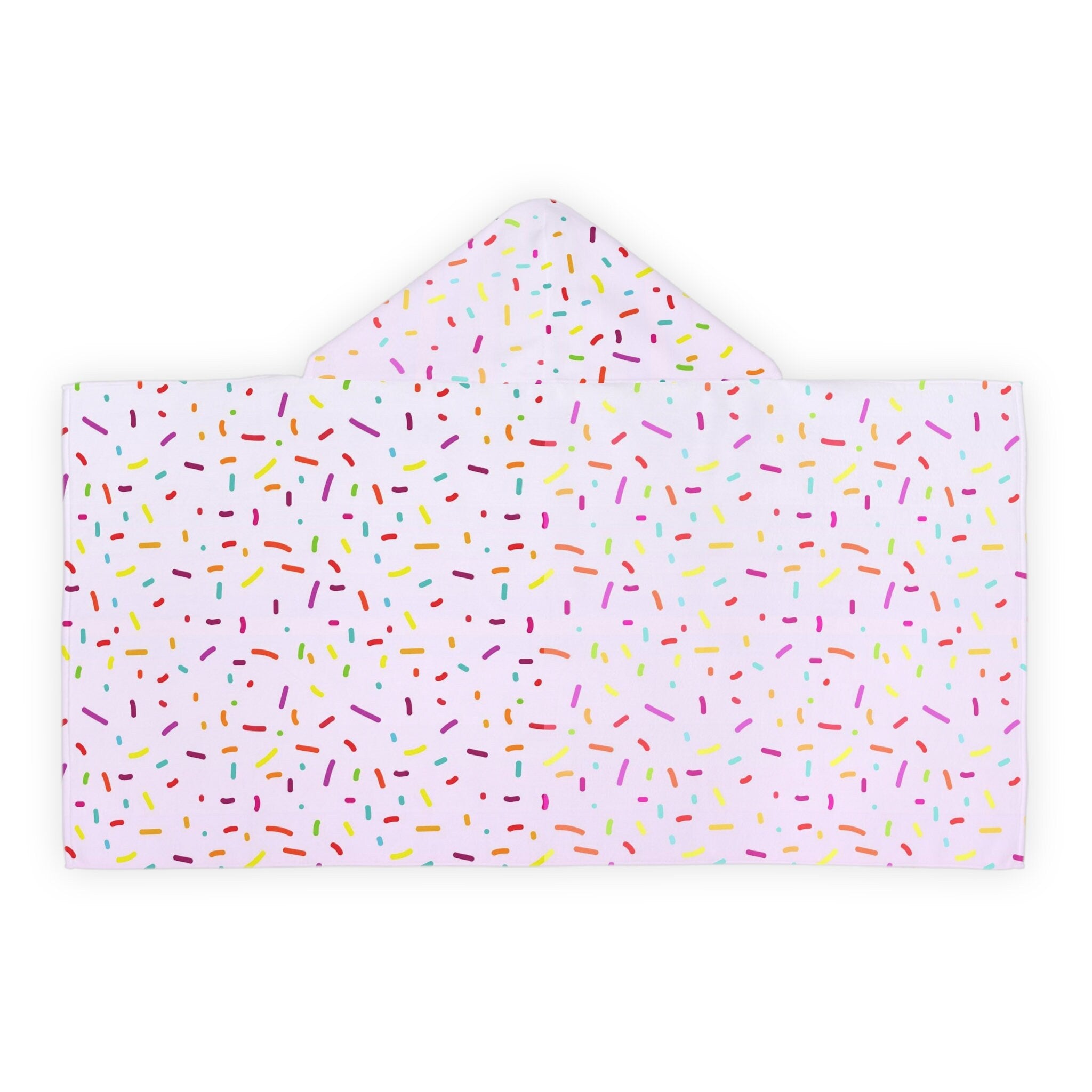 Girls Colorful Sprinkles Hooded Towel – Soft & Absorbent Bath & Beach Wrap