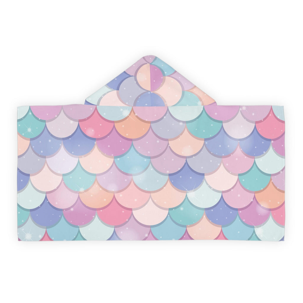 Girls Rainbow Mermaid Hooded Towel – Soft & Absorbent Kids' Bath & Beach Wrap