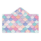 Girls Rainbow Mermaid Hooded Towel – Soft & Absorbent Kids' Bath & Beach Wrap