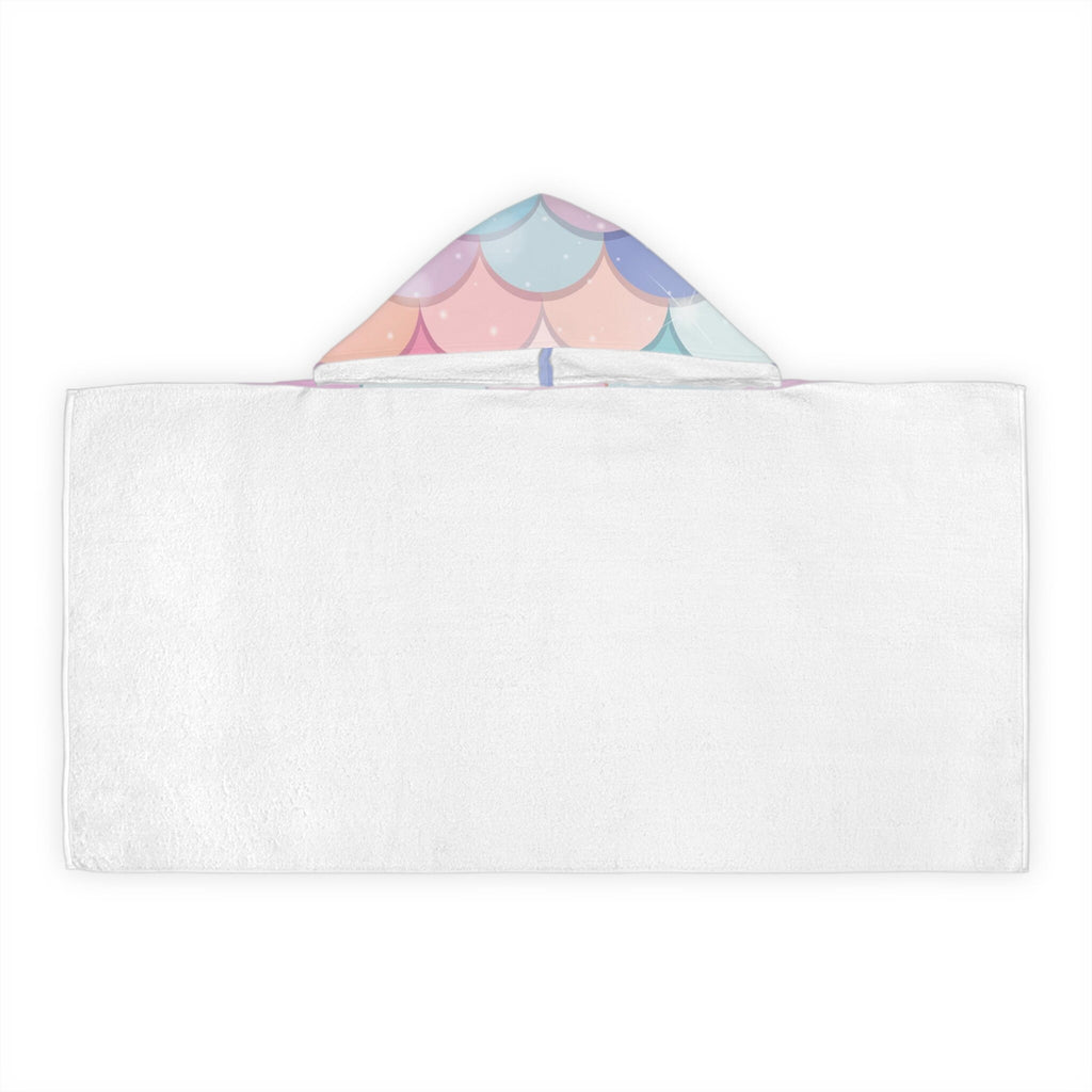 Girls Rainbow Mermaid Hooded Towel – Soft & Absorbent Kids' Bath & Beach Wrap