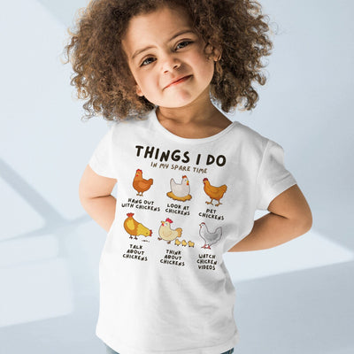 Kids 'Things I Do In My Spare Time' Chicken T-Shirt