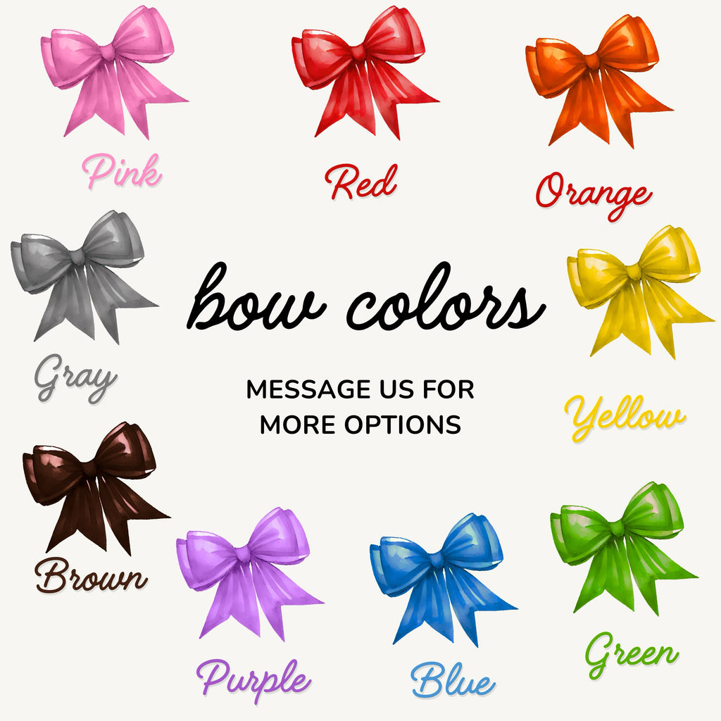 A collection of colorful satin bows in various colors for personalized kids basketball bow sweatshirt accessories