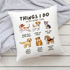 Kids 'Things I Do In My Spare Time' Dog Pillow