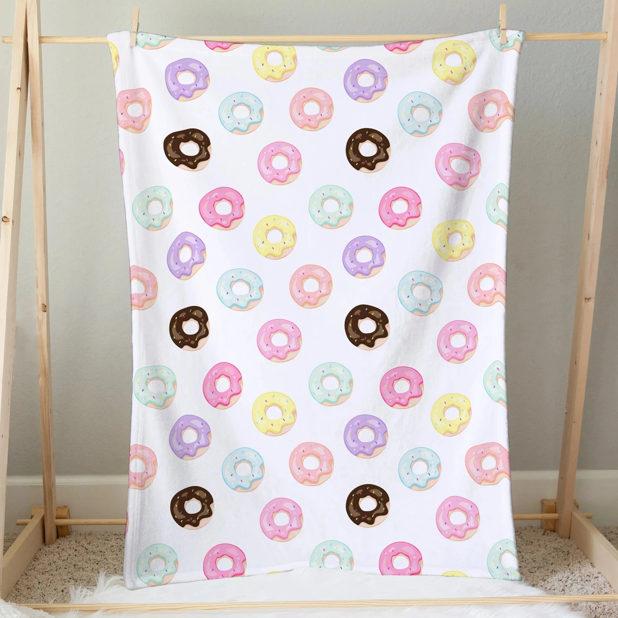 Kids Colorful Donuts Blanket