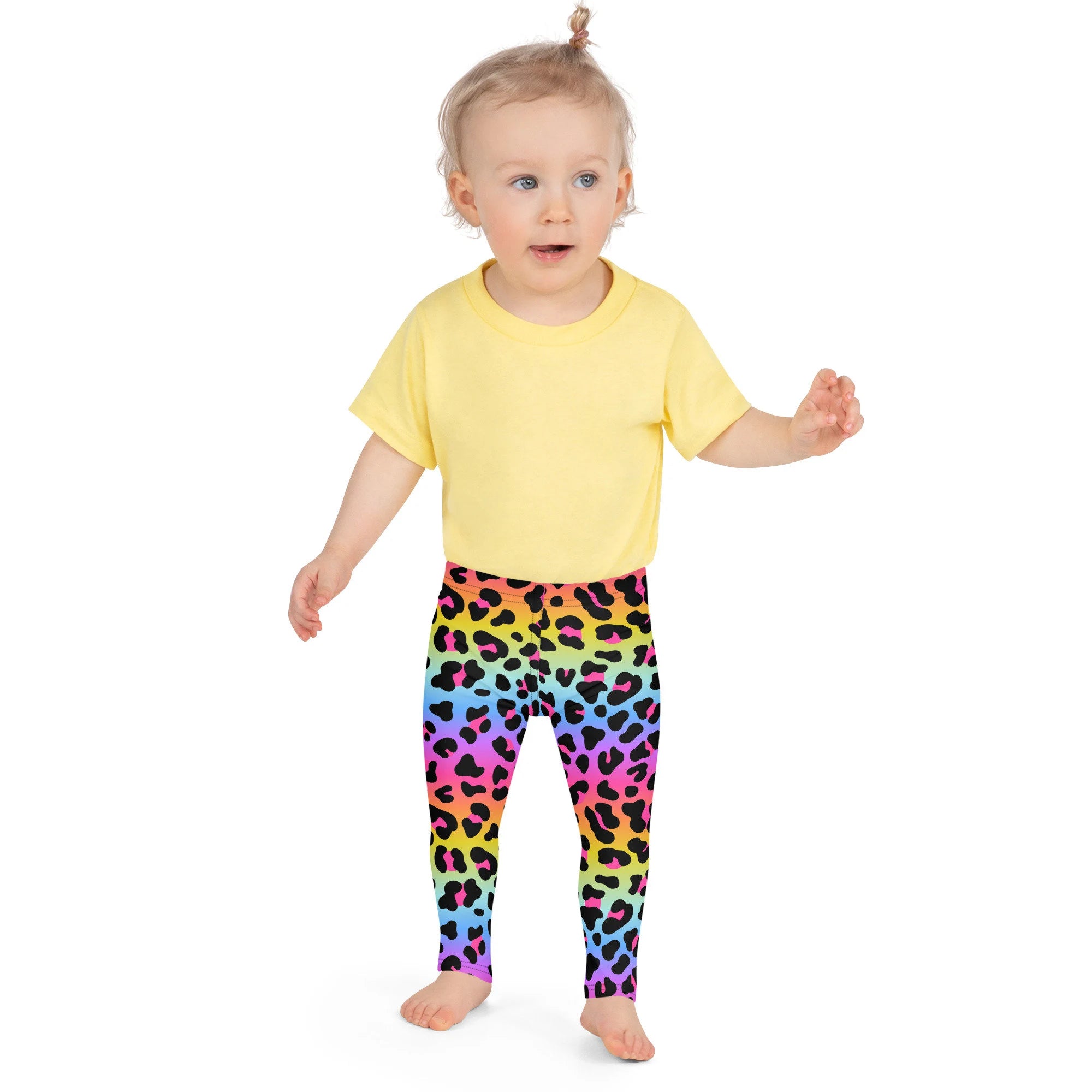 Girls Rainbow Cheetah Buttery Soft Leggings