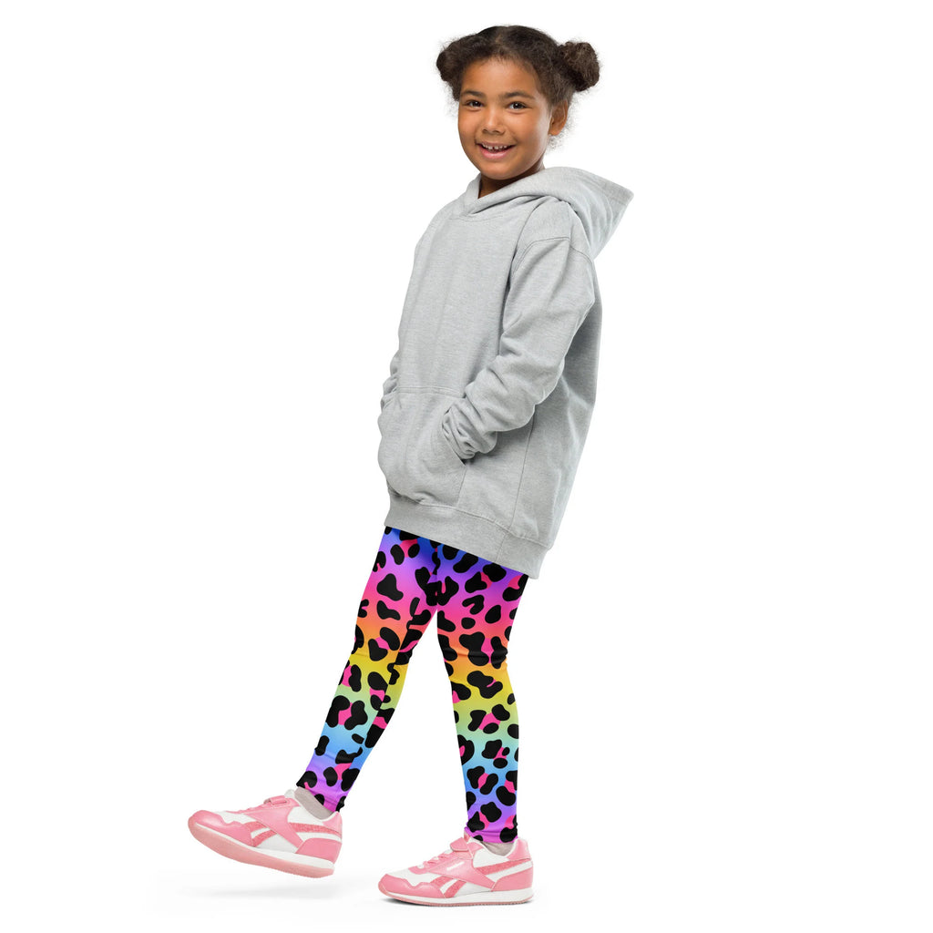 Girls Rainbow Cheetah Buttery Soft Leggings