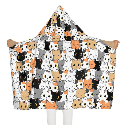 Girls Cat Hooded Towel – Soft & Absorbent Kids' Bath & Beach Wrap