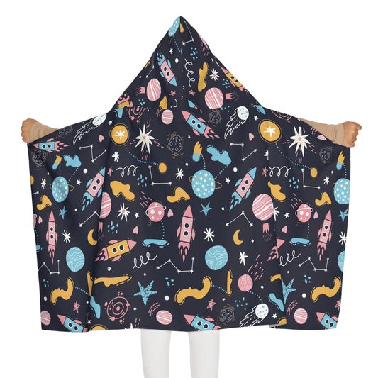 Kids Outer Space Hooded Towel – Soft & Absorbent Bath & Beach Wrap