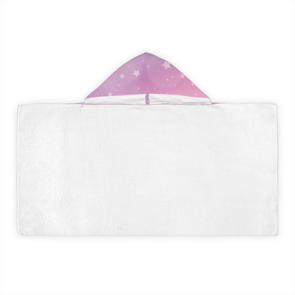 Girls Rainbow Stars Hooded Towel – Soft & Absorbent Bath & Beach Wrap