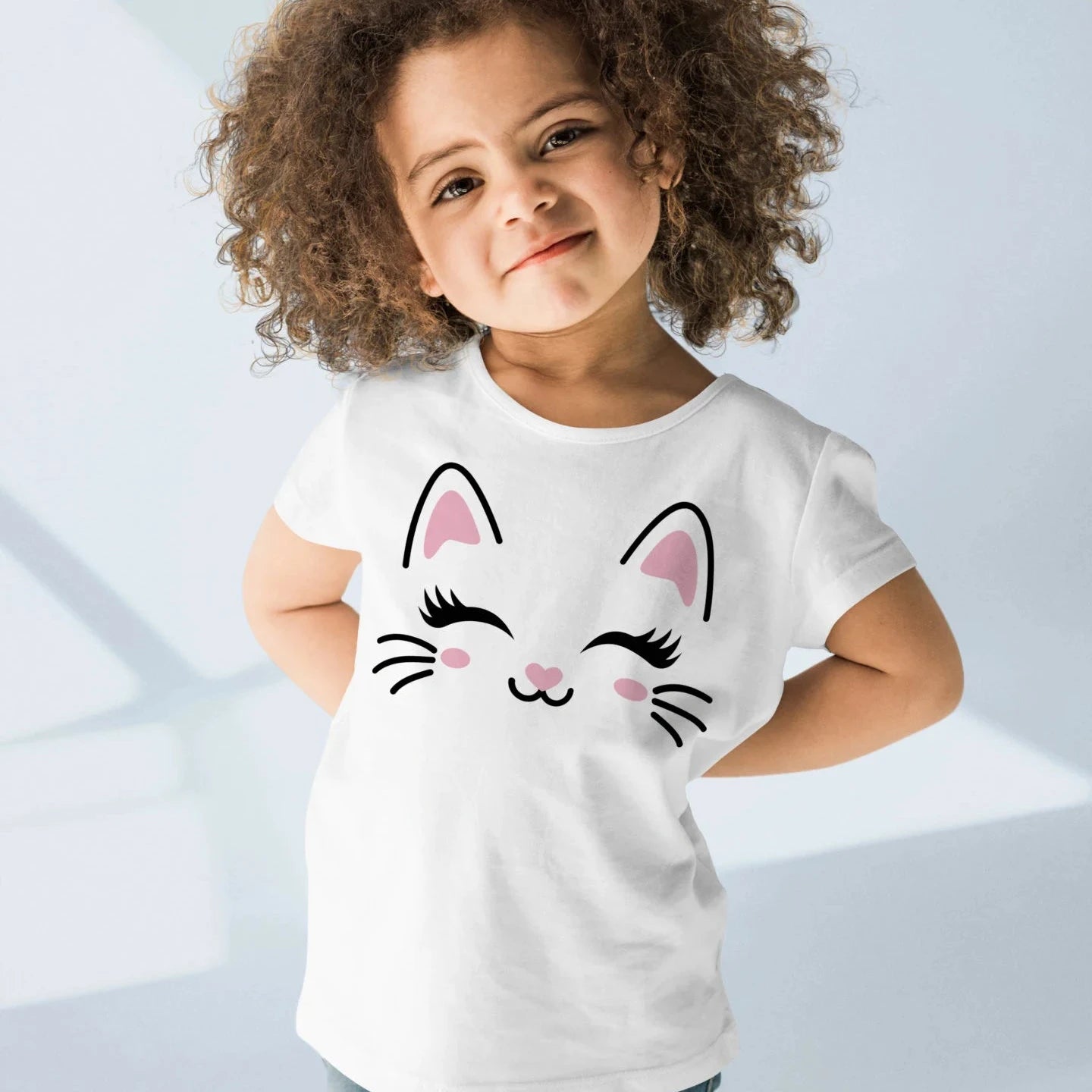 Girls Cute Cat T-Shirt