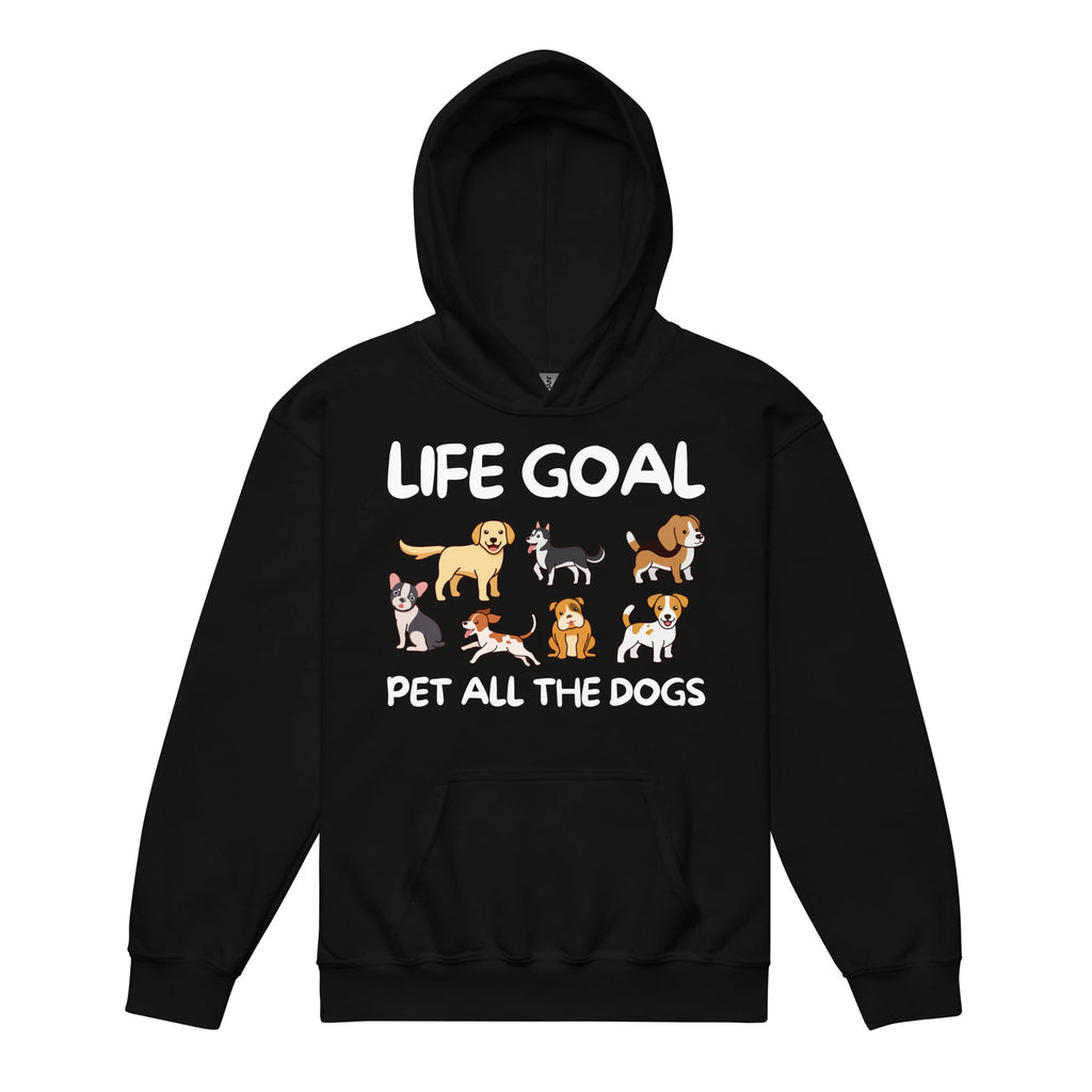 Kids 'Life Goal, Pet All The Dogs' Hoodie
