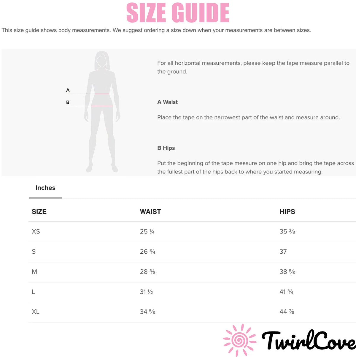 Size guide for Women's Dog Face Yoga Leggings