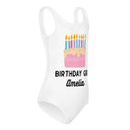 Girls Candles Match Age Personalized Birthday Buttery Soft Leotard - Quick Drying For Dance and Gymnastics