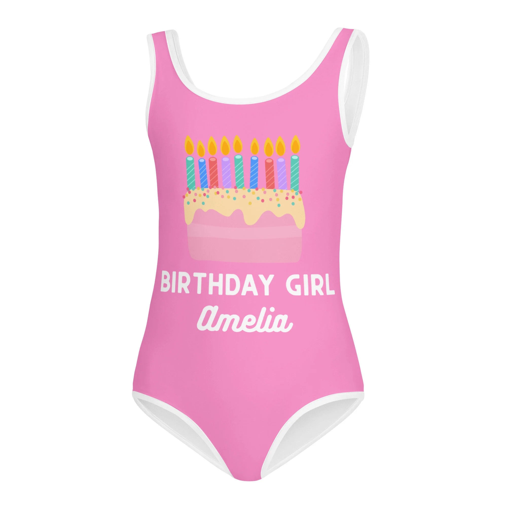 Girls Candles Match Age Personalized Birthday Buttery Soft Leotard - Quick Drying For Dance and Gymnastics