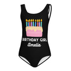 Girls Candles Match Age Personalized Birthday Buttery Soft Leotard - Quick Drying For Dance and Gymnastics