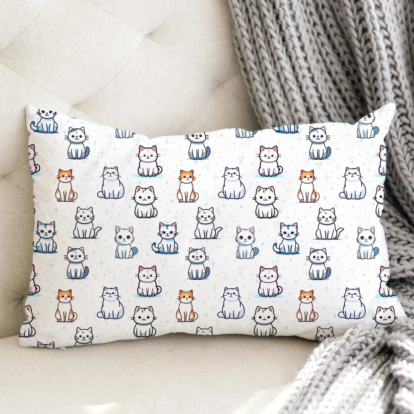 Kids Cartoon Cat Pillowcase