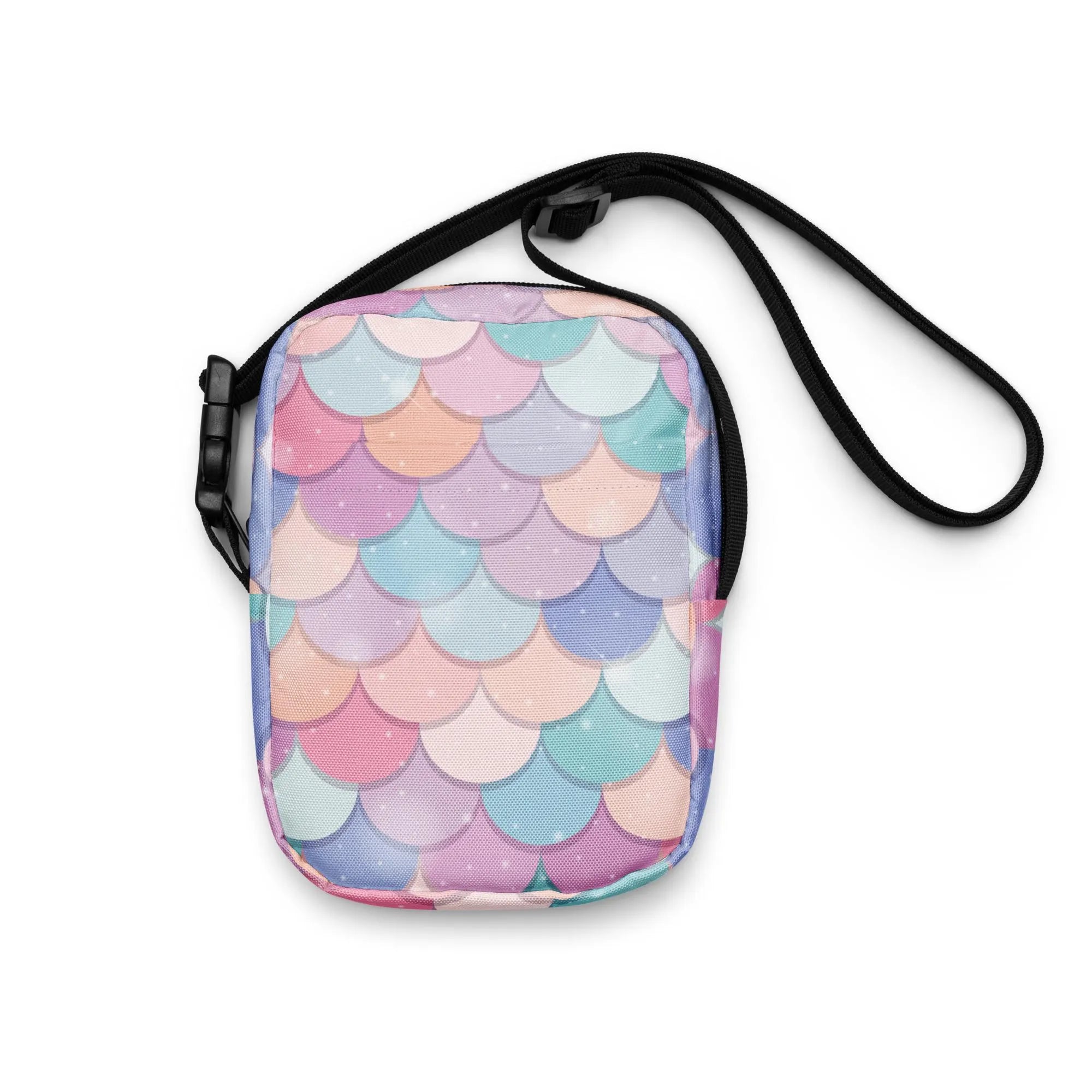 Girls Rainbow Mermaid Scales Crossbody Purse