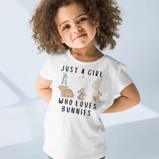 Girls 'Just A Girl Who Loves Bunnies' Rabbit T-Shirt