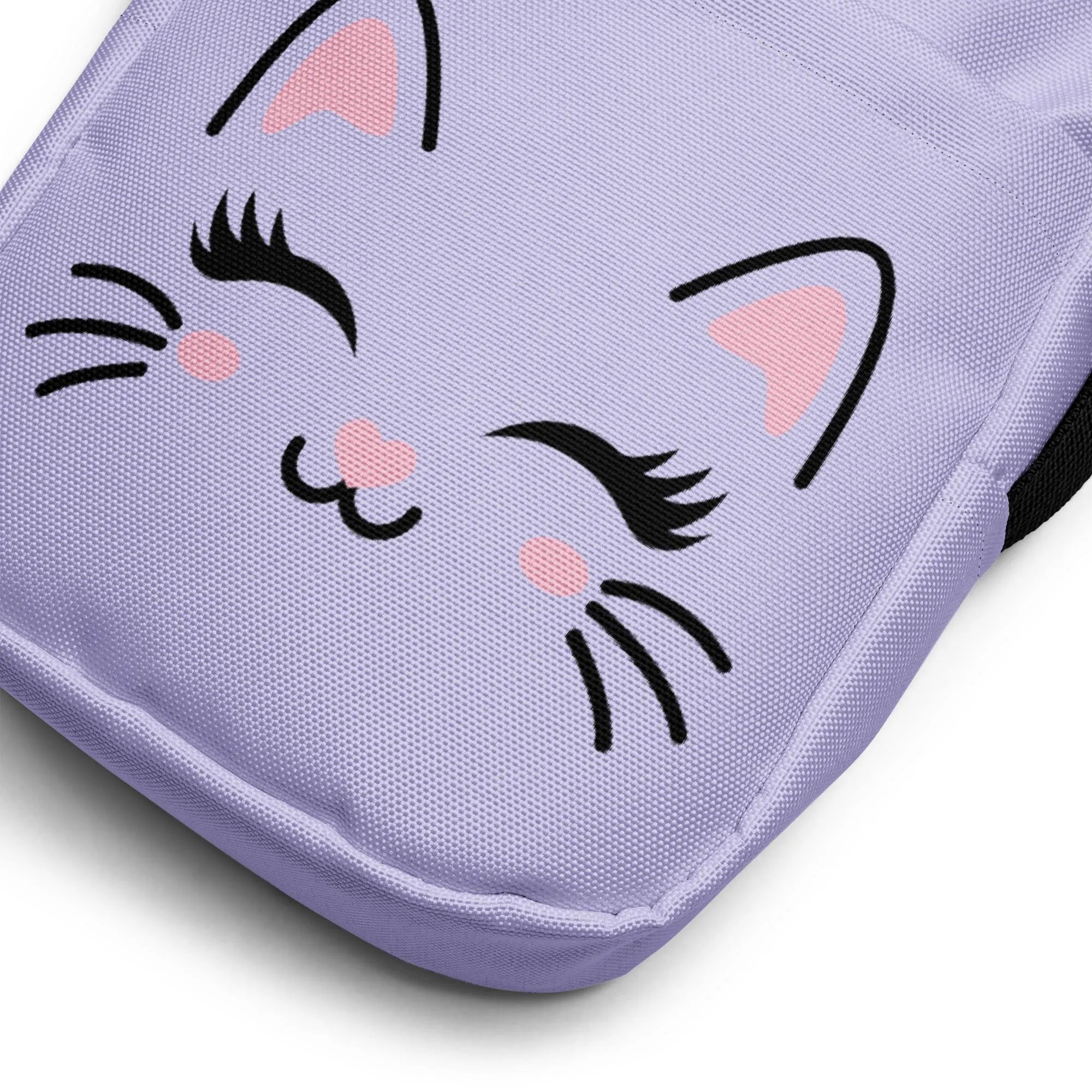 Girls Cute Purple Cat Crossbody Purse