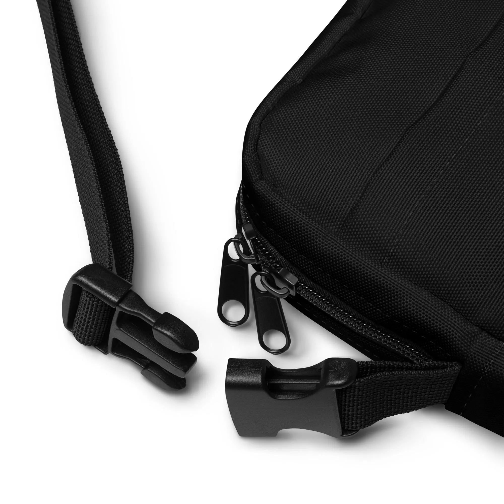 Black nylon girls colorful horse outline crossbody purse with adjustable strap and dual zippers