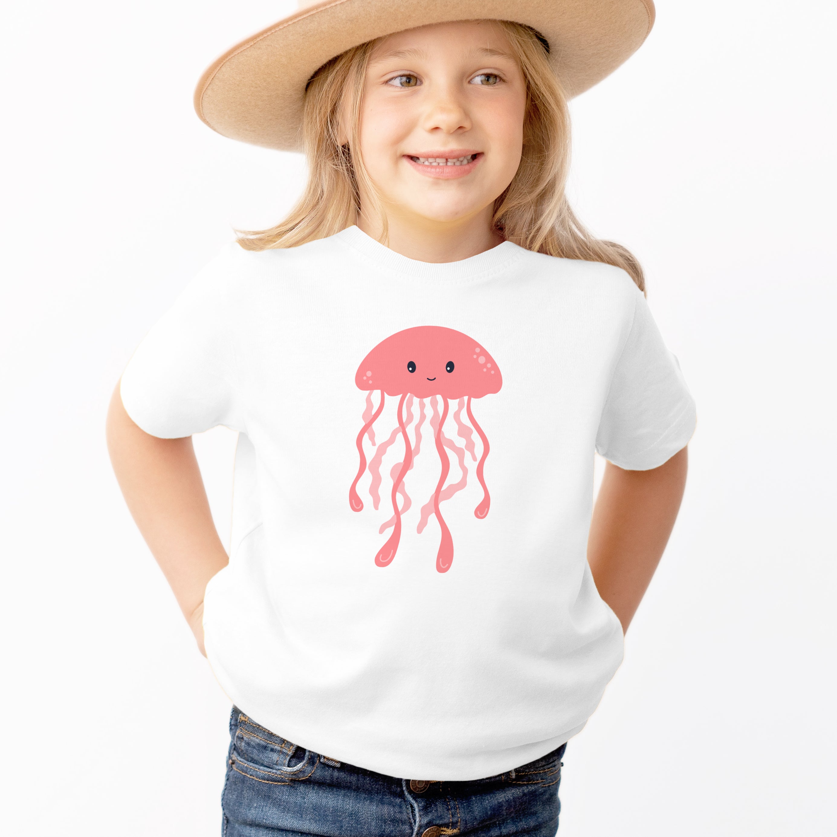 Kids Cute Jellyfish T-Shirt - Soft Lightweight Cotton Tee