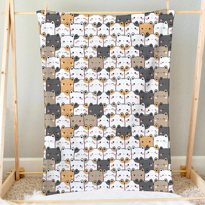 kawaii cat blanket