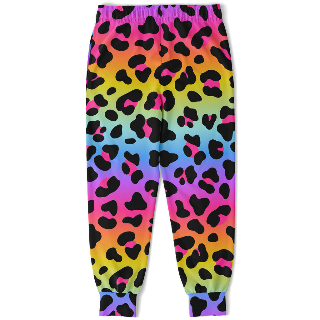Girls Rainbow Cheetah Jogger Pants