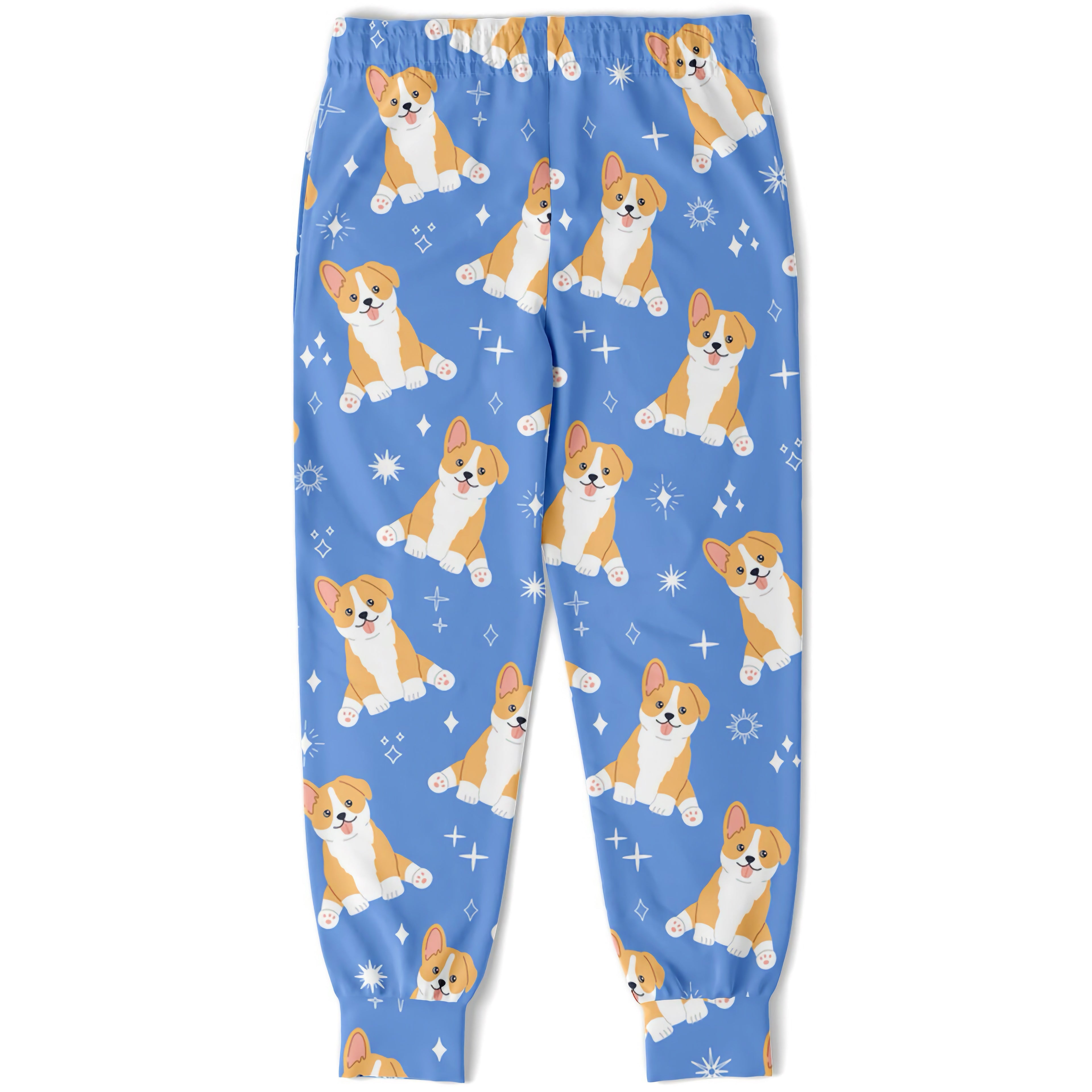 Kids Blue Corgi Dog Jogger Pants